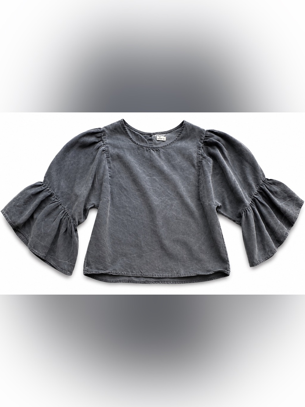 Hollister Mineral Wash Bell Sleeve Puff Sleeve Cottagecore Boho Blouse Small